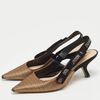 Dior J'Adior Slingback Pumps in Gold Plisse